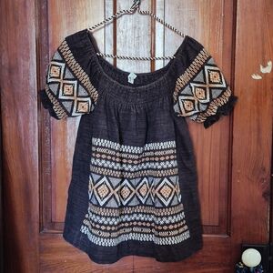 Vintage Made Expressly For Maya Palace Guatemala Folk Art Top Small